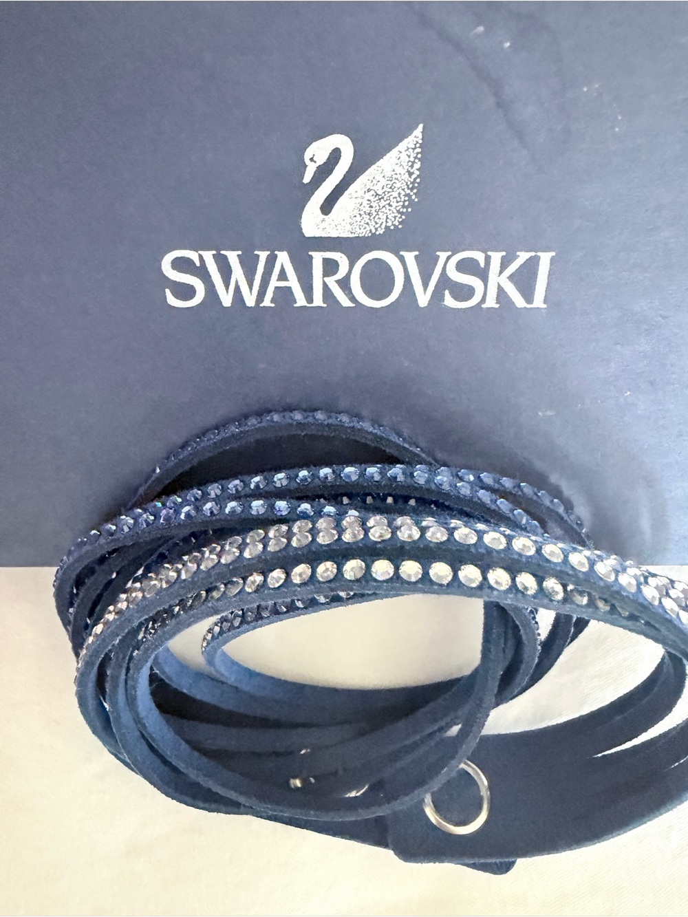 Swarovski Blue Crystal Wrap Bracelet - Picture 4 of 11